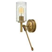 Collier 1 Light 16-3/4" Tall Wall Sconce with Seedy Glass Shade