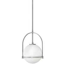 Somerset 1 Light 12" Wide Pendant with Etched Opal Glass