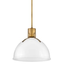 Argo 14" Wide LED Pendant with Cased Opal Glass