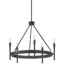 Tress 5 Light 25" Wide Taper Candle Chandelier