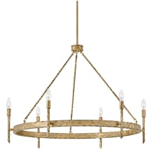 Tress 6 Light 36" Wide Taper Candle Chandelier