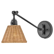 Arti 12" Tall Wall Sconce with Natural Rattan Shade
