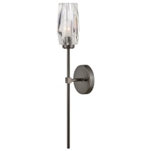 Ana 1 Light 25" Tall Wallchiere Sconce with Faceted Crystal Shade