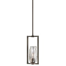 Ana 1 Light 7" Wide Crystal Mini Pendant with Faceted Clear Crystal Shade