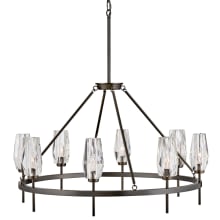 Ana 8 Light 36" Wide Faceted Crystal Chandelier