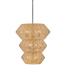 Luca 10 Light 28" Wide Waterfall Chandelier with Woven Shade