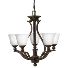 Bolla 5 Light 1 Tier Chandelier with Etched Opal Shade