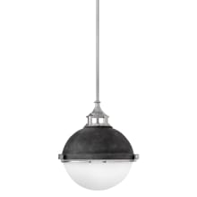 Fletcher 2 Light 13-1/2" Wide Pendant with Etched Opal Glass Shade