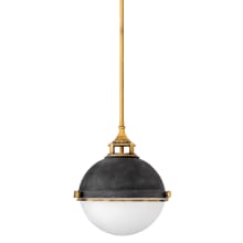 Fletcher 2 Light 14" Wide Pendant with a Etched Opal Glass Shade