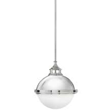 Fletcher 2 Light 14" Wide Pendant with a Etched Opal Glass Shade