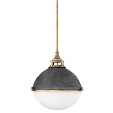 Fletcher 2 Light 18" Wide Pendant with a Etched Opal Glass Shade
