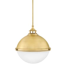 Fletcher 3 Light 22" Wide Pendant with a Etched Opal Glass Shade