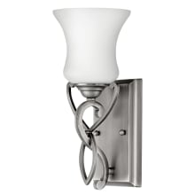 Brooke 1 Light 12" Tall Bathroom Sconce with Etched Opal Glass Shade