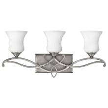 Brooke 3 Light 24" Wide Bathroom Vanity Light with Etched Opal Glass Shades