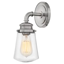 Fritz 1 Light 12" Tall Bathroom Sconce with Clear Glass Shade