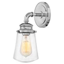 Fritz 1 Light 12" Tall Bathroom Sconce with Clear Glass Shade