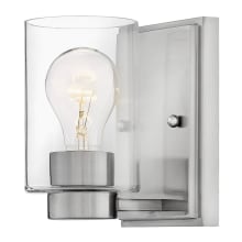 Miley 1 Light 5" Wide Bathroom Sconce with a Clear Glass Shade