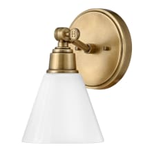 Arti 1 Light 10" Tall Bathroom Sconce with Cased Opal Glass