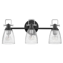 Easton 3 Light 24" Wide Vanity Light with Seedy Glass Shades
