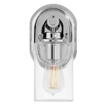 Halstead 10" Tall Bathroom Sconce with Clear Glass Shade