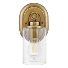 Halstead 10" Tall Bathroom Sconce with Clear Glass Shade