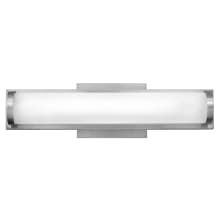 Acclaim 16" Wide ADA Integrated LED Bath Bar with Silk Screened Etched Glass