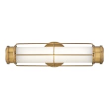 Saylor 17" Wide Integrated LED Bathroom Vanity Light with Etched Opal Glass