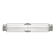 Saylor 24" Wide Integrated LED Bathroom Vanity Light with Etched Opal Glass
