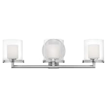 Rixon 3 Light 24" Wide Bathroom Vanity Light with Etched Opal Inner Glass