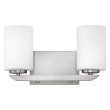 Kyra 2 Light Vanity Light with Etched Opal Glass