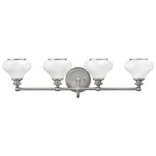 Ainsley 4 Light 33" Wide Bathroom Vanity Light with Cased Opal Glass