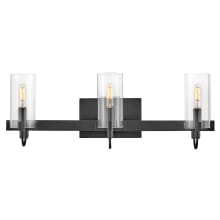 Ryden 3 Light 23" Wide Vanity Light with Clear Glass Shades