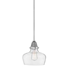 Academy 1 Light 10" Wide Pendant with Seedy Glass