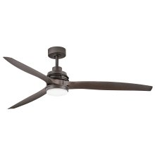 Artiste 60" 3 Blade Smart LED Indoor / Outdoor Ceiling Fan with HIRO Control