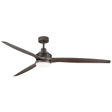 Artiste 72" 3 Blade Smart LED Indoor / Outdoor Ceiling Fan with HIRO Control
