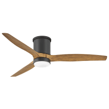 Hover Flush 52" 3 Blade Smart LED Indoor / Outdoor Ceiling Fan with HIRO Control