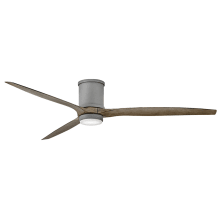 Hover Flush 72" 3 Blade Smart LED Outdoor Ceiling Fan with HIRO Control