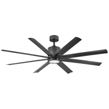 Vantage 66" 8 Blade Smart LED Indoor / Outdoor Ceiling Fan with HIRO Control