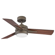 Ventus 44" 3 Blade Smart LED Indoor Ceiling Fan with HIRO Control