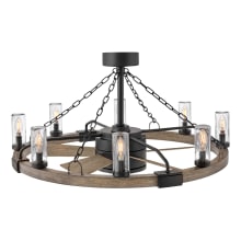 Sawyer 36" Indoor / Outdoor Smart LED Chandelier with 28" 5 Blade Span Ceiling Fan and HIRO Control