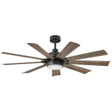 Turbine 60" 9 Blade Smart LED Indoor / Outdoor Ceiling Fan with HIRO Control