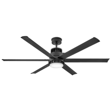 Draftsman 60" 6 Blade Indoor / Outdoor Smart LED Ceiling Fan with HIRO Control