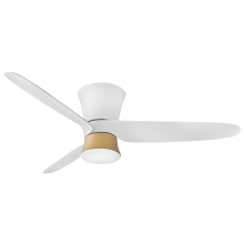 Neo 52" 3 Blade Indoor / Outdoor Smart LED Flush Mount Ceiling Fan with HIRO Control