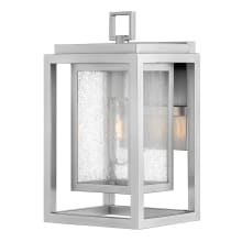 Republic 1 Light 12" Tall Coastal Elements Outdoor Wall Sconce with Seedy Glass Shade