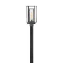 Republic 120v 1 Light 17" Tall Coastal Elements Outdoor Single Head Post Light with Seedy Glass Shade