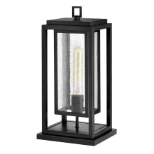Republic 120v 1 Light 17" Tall Coastal Elements Outdoor Pier Mount Post Light with Seedy Glass Shade