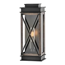 Montecito 1 Light 15" Tall Outdoor Wall Sconce with Clear Glass