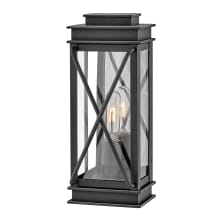 Montecito 1 Light 15" Tall Outdoor Wall Sconce with Clear Glass