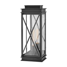 Montecito 1 Light 18.75" Tall Outdoor Wall Sconce with Clear Glass