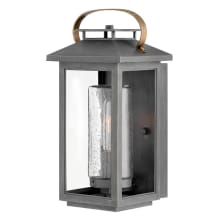 Atwater Single Light 14" Tall Coastal Elements Outdoor Wall Sconce with Clear Seedy Glass